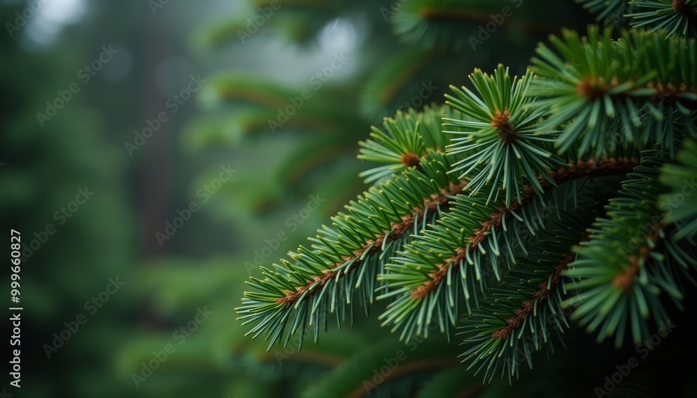Vibrant Evergreen Needles in CloseUp Vibrant Evergreen Needles in CloseUp