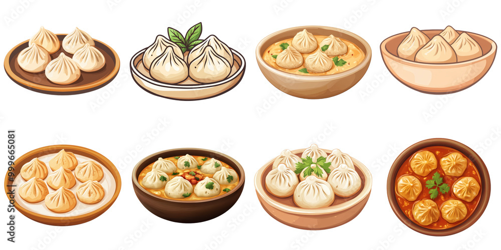 Momo Indian food isolated 3d animation mockup without background using for all purpose. Momo Indian food isolated 3d animation mockup without background using for all purpose.