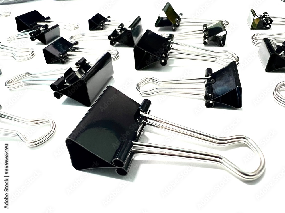 Paper clips on a white background. Paper clips on a white background.