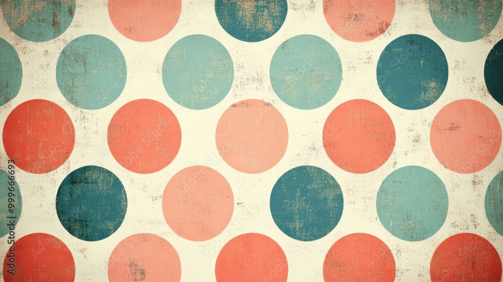 Polka dots with a distressed, grunge texture, giving them a worn, vintage look, Retro, Grunge style. Polka dots with a distressed, grunge texture, giving them a worn, vintage look, Retro, Grunge style.