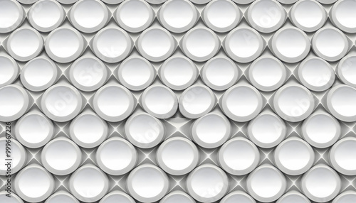 Abstract pattern background. Seamless pattern. 3d rendering isolated with white highlights, png