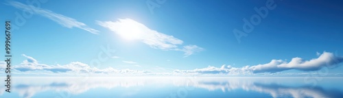 Crystalclear sky with no clouds, endless blue expanse, Sky, Pure tranquility