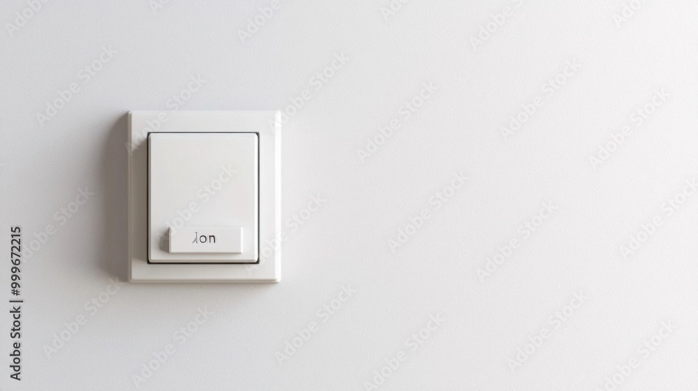 A realistic light switch in the A realistic light switch in the
