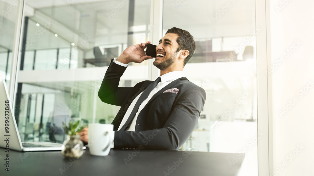 Advisor, talking and phone call with business man for policy, finance regulations and compliance officer. Contact, technology and communication with person at insurance company for risk management