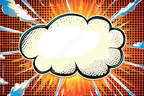 Vibrant comic explosion background