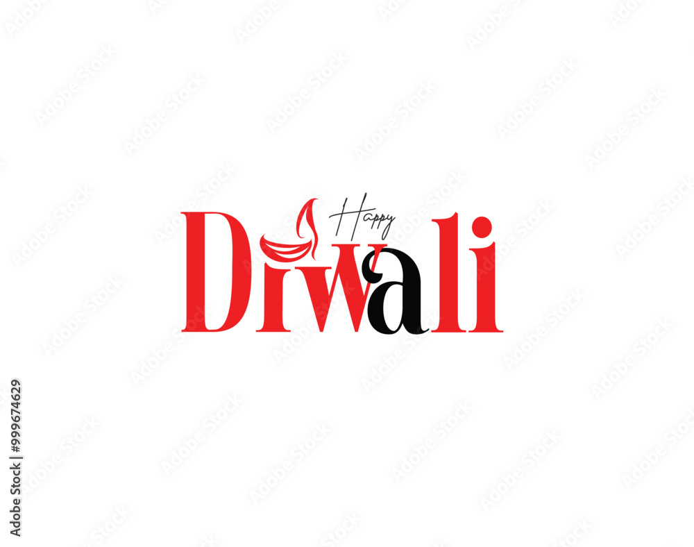 Happy Diwali Text Poster Design. Abstract vector illustration. Happy Diwali Text Poster Design. Abstract vector illustration.