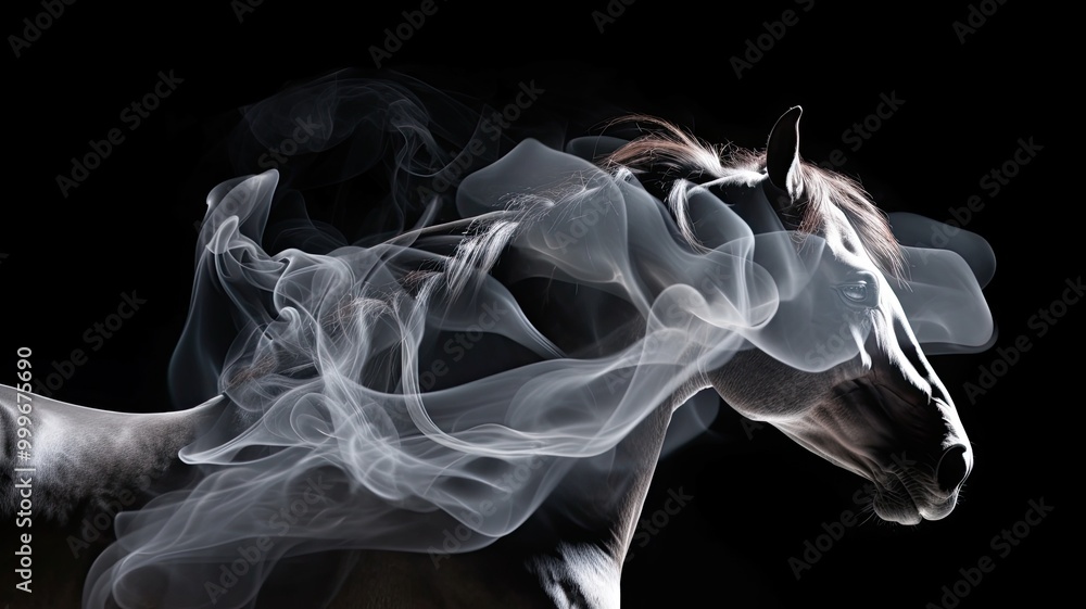 smoke motif and animals smoke motif and animals