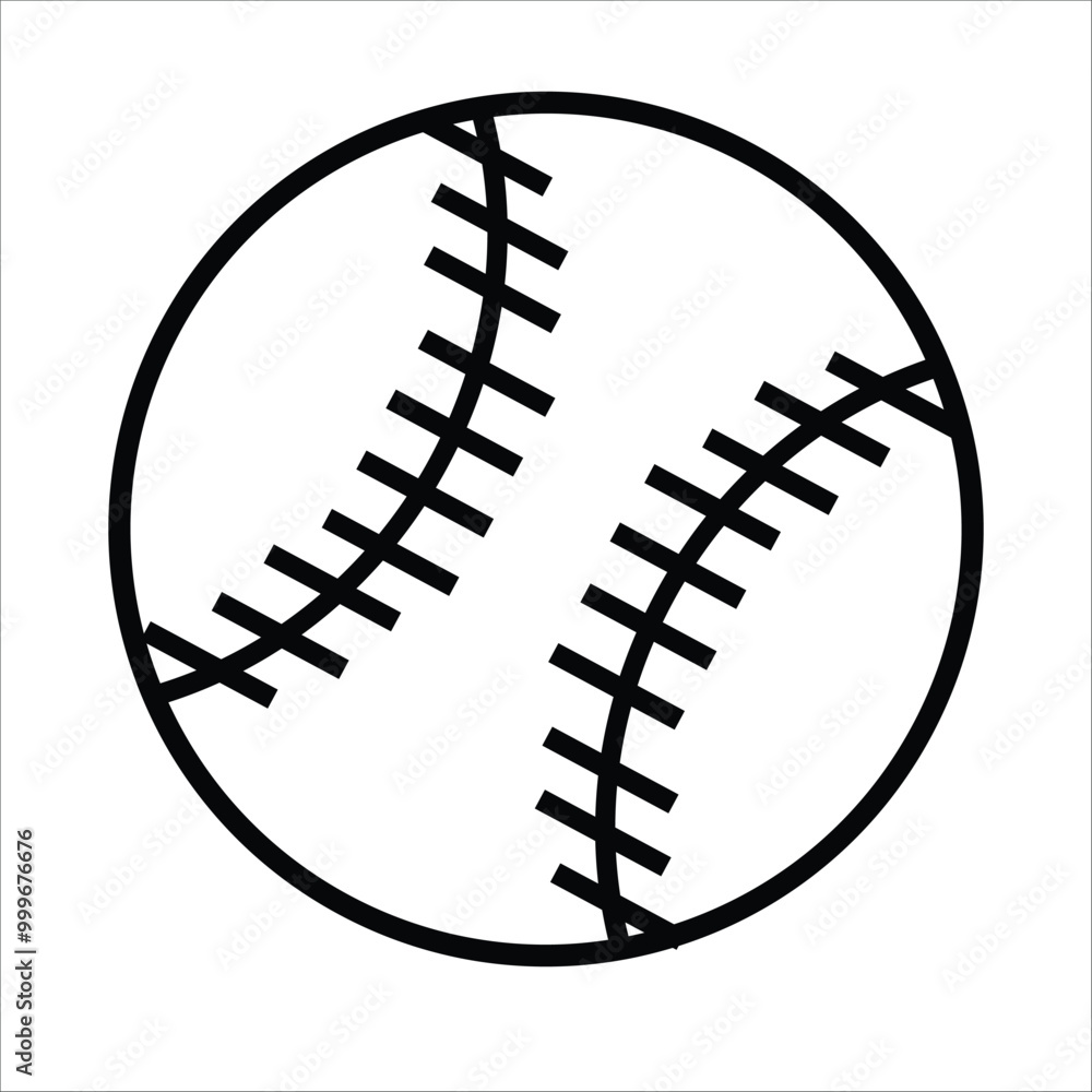 baseball vector icon line templatev baseball vector icon line templatev