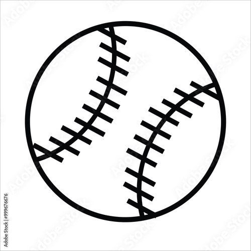 baseball vector icon line templatev