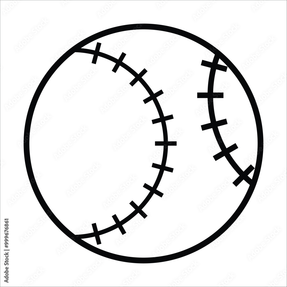 baseball vector icon line templatev baseball vector icon line templatev