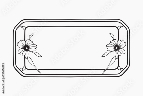 Elegant floral frame illustration