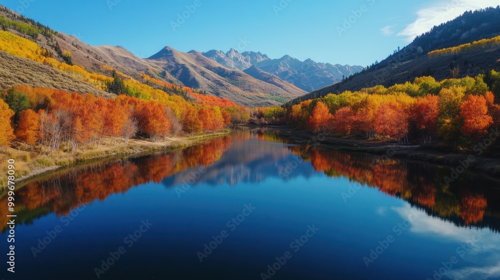 Autumn Reflections in Mountain Lake Autumn Reflections in Mountain Lake