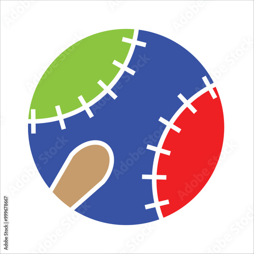 baseball vector icon line templatev photo