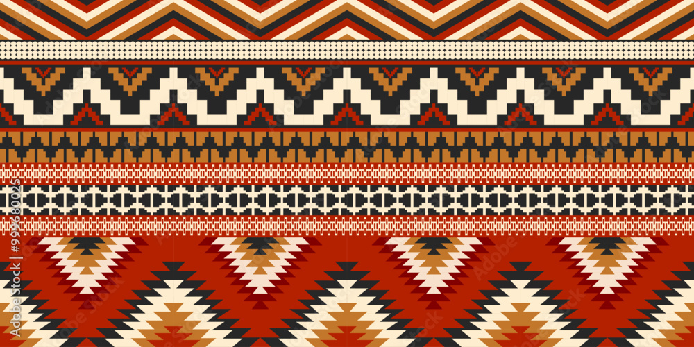 Ethnic geometric pattern, seamless pattern of the Navajo tribe. Native American ethnic. Seamless vector pattern ethnic, seamless Mexican rug, woven carpet. Folk embroidery, Bohemian, Aztec style. Ethnic geometric pattern, seamless pattern of the Navajo tribe. Native American ethnic. Seamless vector pattern ethnic, seamless Mexican rug, woven carpet. Folk embroidery, Bohemian, Aztec style.