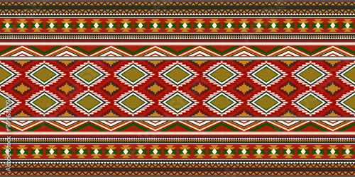 Ethnic geometric pattern, seamless pattern of the Navajo tribe. Native American ethnic. Seamless vector pattern ethnic, seamless Mexican rug, woven carpet. Folk embroidery, Bohemian, Aztec style.