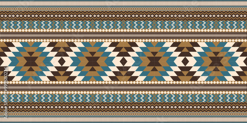 Ethnic geometric pattern, seamless pattern of the Navajo tribe. Native American ethnic. Seamless vector pattern ethnic, seamless Mexican rug, woven carpet. Folk embroidery, Bohemian, Aztec style.