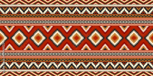 Ethnic geometric pattern, seamless pattern of the Navajo tribe. Native American ethnic. Seamless vector pattern ethnic, seamless Mexican rug, woven carpet. Folk embroidery, Bohemian, Aztec style.