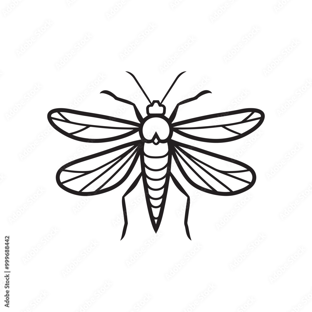 Insect Vector illustration in black and white - Insecta Outline ClipArt Design
Insect Vector illustration in black and white - Insecta Outline ClipArt Design