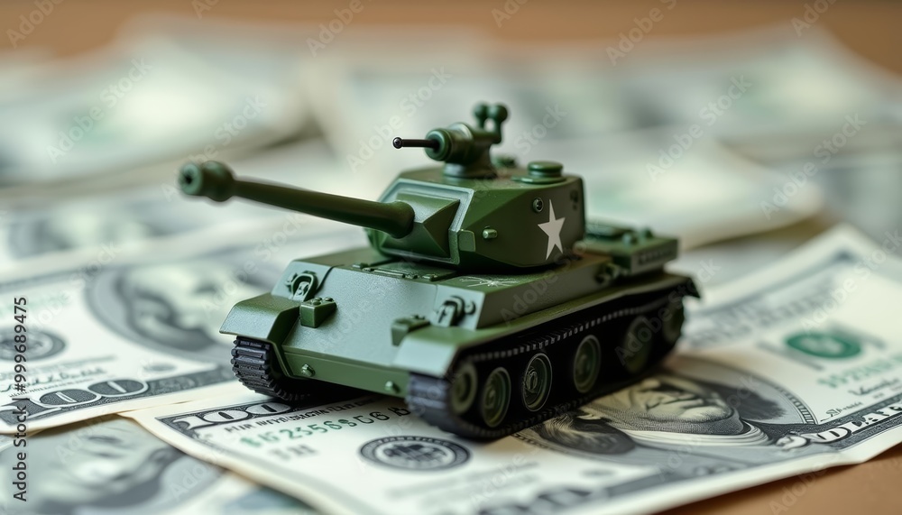 The power of wealth and military might symbolized in miniature The power of wealth and military might symbolized in miniature