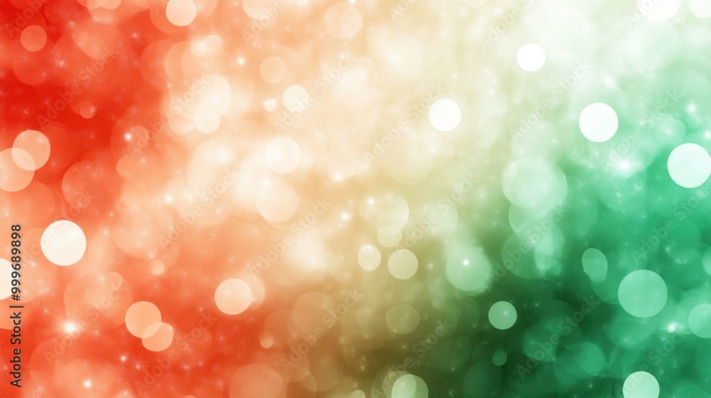Obraz premium Green white and red Christmas blurred background