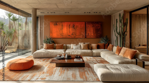 Timeless Mid-Century Modern design for the living room. photo