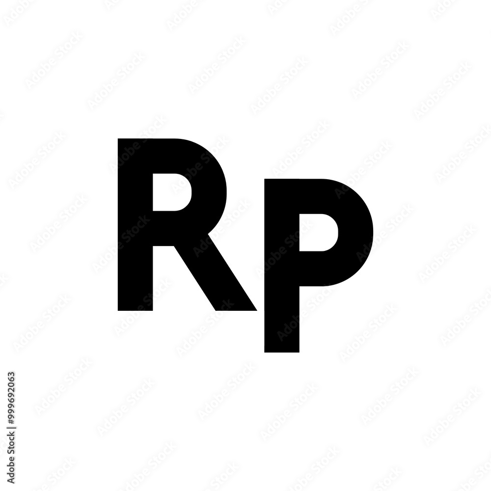 Rupiah icon in black and outline style Rupiah icon in black and outline style