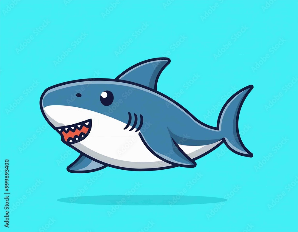 Cute shark mascot vector Cute shark mascot vector