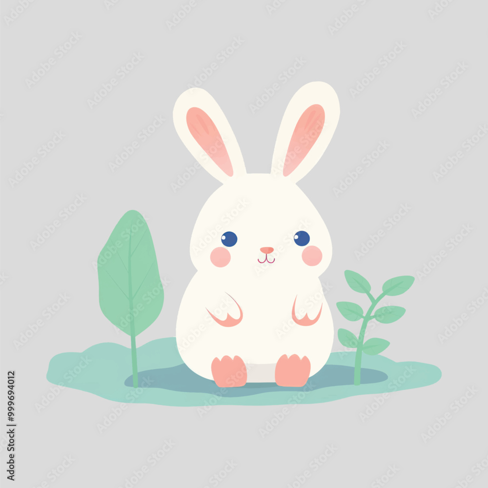Obraz premium rawpixeloffice19_deformed_of_bunny_character_flat_illustration__4e3b88bd-c02e-4ae1-9e57-f1a1f303ade3-p