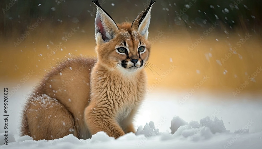 Obraz premium animals playing in the snow