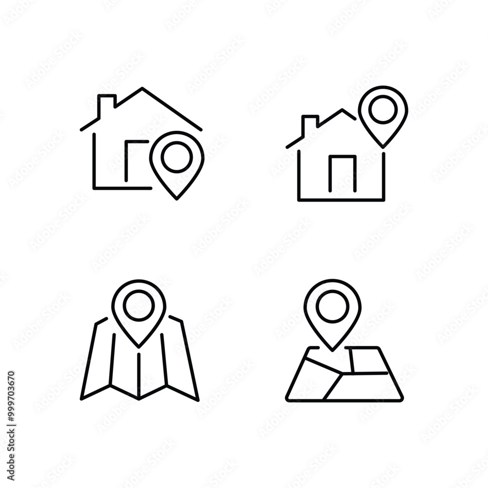 map pin icon , home ,vector illustration map pin icon , home ,vector illustration