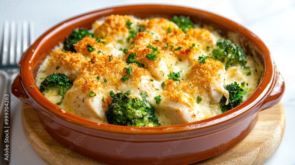 Creamy Chicken Casserole with Broccoli and Breadcrumbs Creamy Chicken Casserole with Broccoli and Breadcrumbs