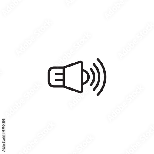 Volume maximum vector icon. Sound flat sign design. Editable icon.