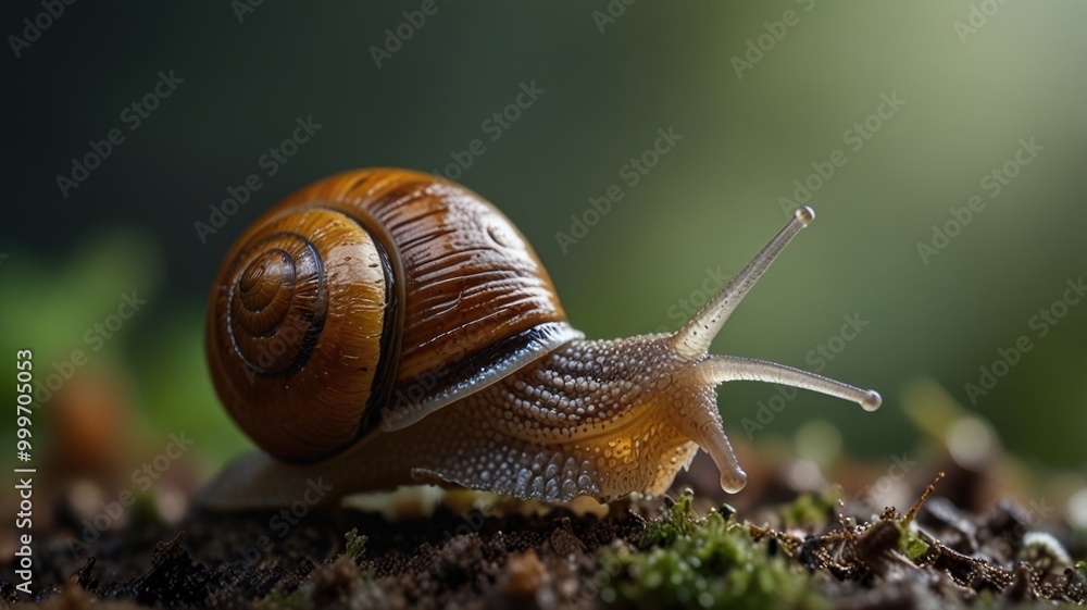 Snail over a blurry background Snail over a blurry background