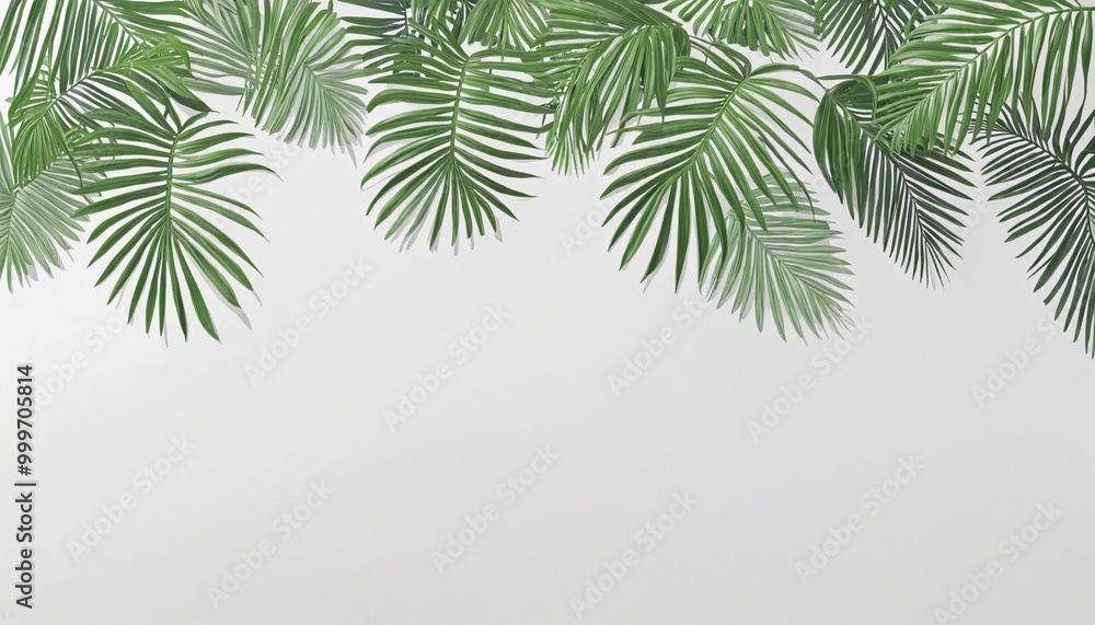 Palm leaf trees, illustration Palm leaf trees, illustration