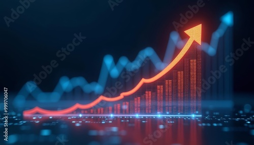 Obraz na płótnie Sustained growth and success visualized w salonie