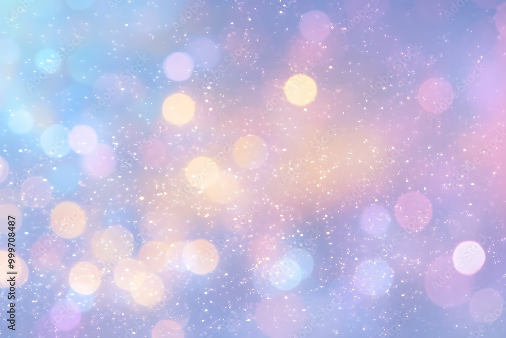 Obraz premium A sparkling, fantastic background created by gentle bokeh in pastel colors