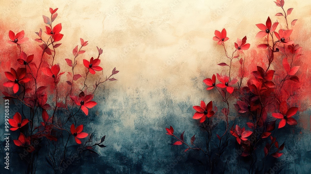 ethereal grunge artwork with vibrant abstract floral patterns textured paper backdrop featuring watercolor washes intertwining flowers and foliage moody expressive brushstrokes create depth ethereal grunge artwork with vibrant abstract floral patterns textured paper backdrop featuring watercolor washes intertwining flowers and foliage moody expressive brushstrokes create depth