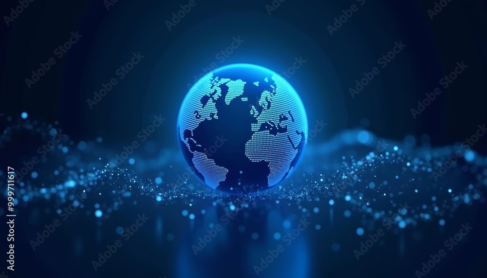 Fototapeta premium The world in a digital embrace