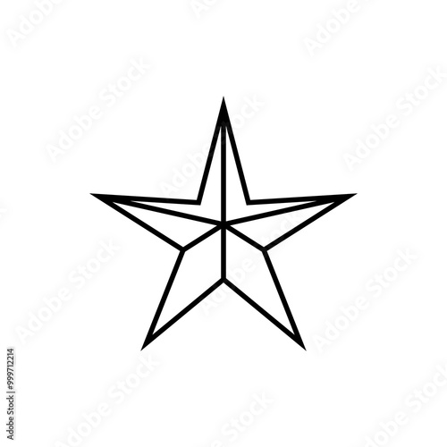 star icon. line vector isolated on white background. trendy and modern design