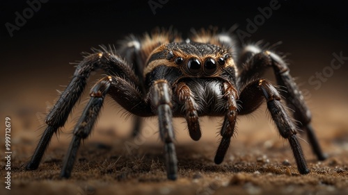 Tarantula over a blurry background