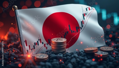 Obraz na płótnie Financial success Japans economic rise w salonie
