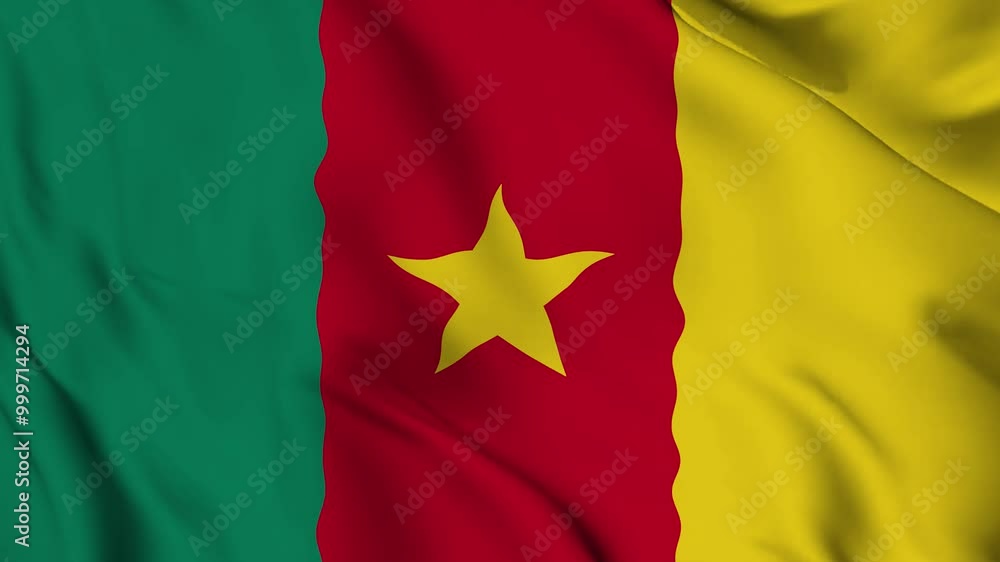 Cameroon shiny realistic 3d background national waving flag
Cameroon shiny realistic 3d background national waving flag