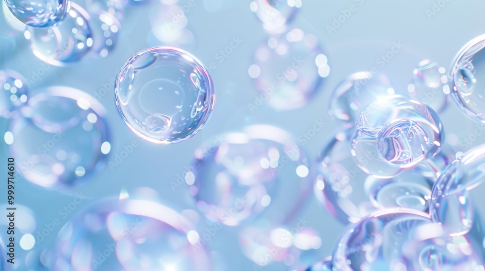 A cluster of colorful bubbles suspended in mid-air, ready to float away A cluster of colorful bubbles suspended in mid-air, ready to float away
