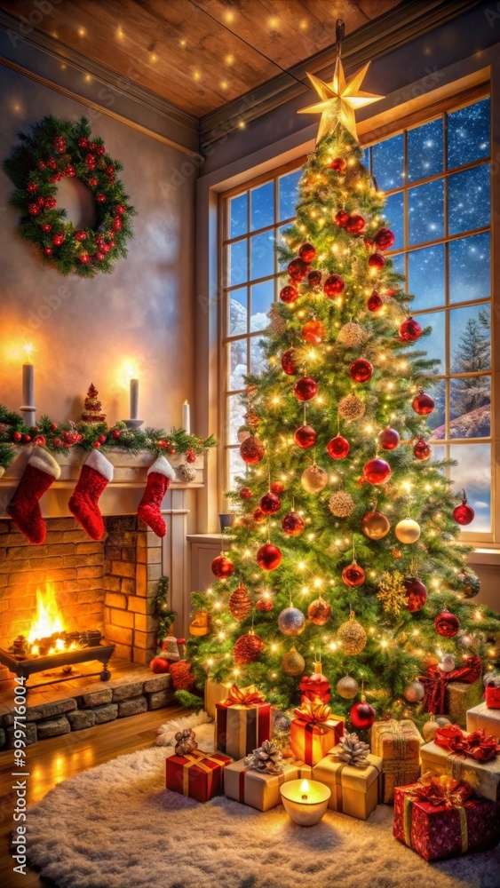 Festive Merry Christmas Scene Festive Merry Christmas Scene