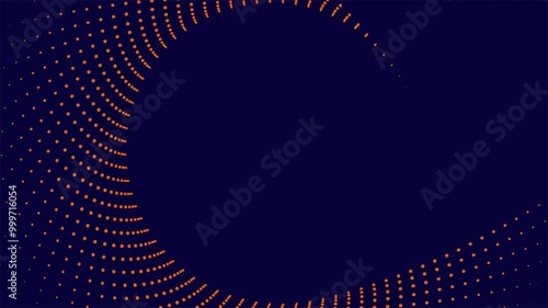 abstract Blue background with orange circles