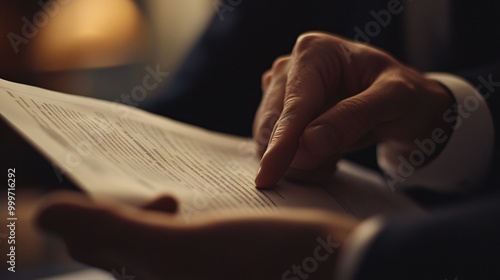 Wallpaper Mural Closeup of a hand pointing at a document. Torontodigital.ca