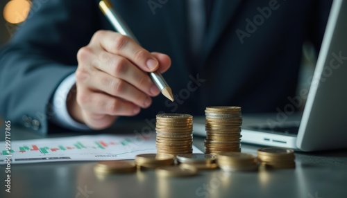  Financial planning in action Pencil paper and gold coins