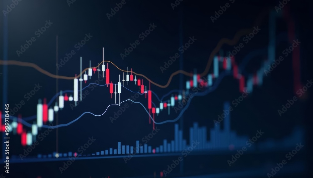 Obraz premium Dynamic financial market data visualization