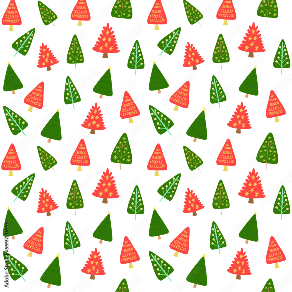 christmas tree seamless pattern christmas tree seamless pattern