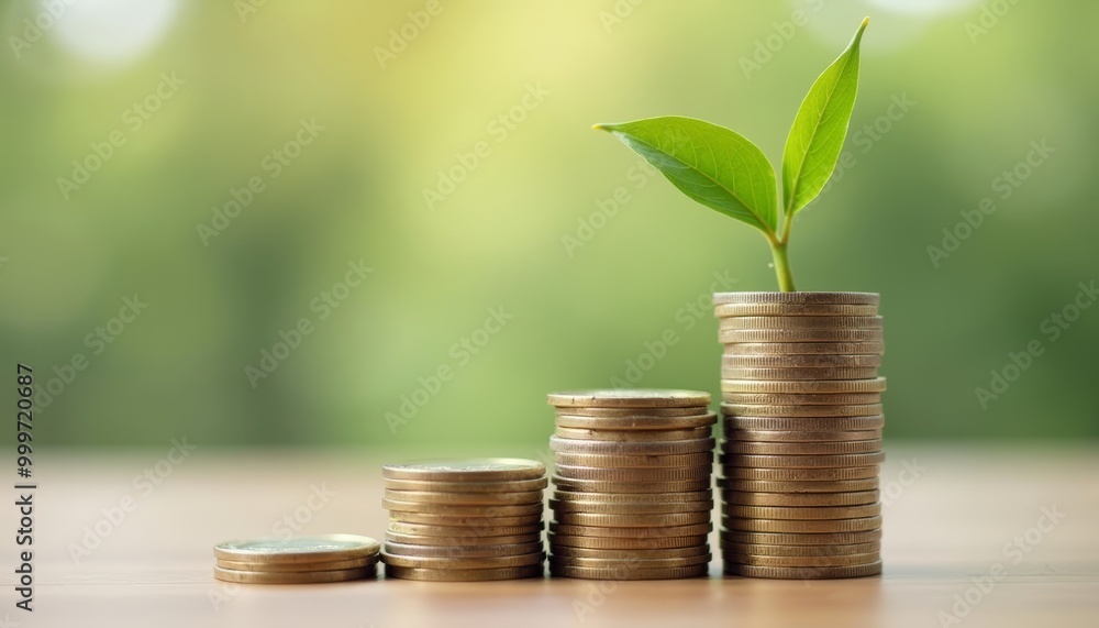 Growth from small beginnings Money and a seedling Growth from small beginnings Money and a seedling